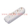 Колодка удлинителя 3-м с заземл. защ. шторки с выкл. Makel N3310000