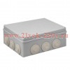 Коробка распаячная КМР-050-043 пылевлагозащитная, 12 мембранных вводов, уплотнительный шнур (244х190
