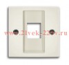 Накладка для коммуникационных розеток 0210, 0211 и 0219, ABB Basic 55 цвет белый шале (2561-96)