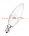 Лампа светодиодная свеча LS CLB 40 5W/840 220-240V FR E14 470lm 15000h OSRAM нейтральный белый свет