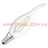 Лампа филаментная светодиодная свеча на ветру Osram LED SCL BA 60 5W/827 230V CL E14 600Lm Filament