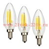 Лампа филаментная светодиодная свеча Osram LED SCL B 75 6W/827 230V CL E14 800lm Filament