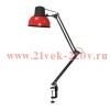 Настольный светильник Бета-К НДБ37-60-159 на металл. струбцине (60Вт,ЛОН/LED Е27) без лампы, красный