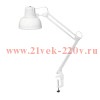 Настольный светильник Бета-К НДБ37-60-159 на металл. струбцине (60Вт, ЛОН/LED Е27) без лампы, белый
