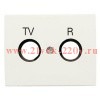 Накладка для TV-R розетки, серия OLAS, цвет белый жасмин ABB