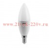 Лампа светодиодная 6.5Вт свеча 3000К тепл. бел. E14 520лм 150-265В GAUSS 103101107