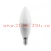 Лампа светодиодная 6.5Вт свеча 4100К бел. E14 550лм 150-265В GAUSS 103101207
