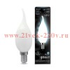 Лампа светодиодная Filament Свеча на ветру E14 5Вт 4100К OPAL GAUSS 104201205