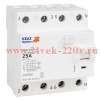 Выключатель дифференциального тока (УЗО) 4п 40А 30мА тип A 4.5кА OptiDin DM63-4240 УХЛ4 КЭАЗ 343916