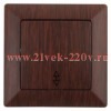 Переключатель 10А-250В Intro Solo, венге 4-103-10