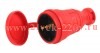 Разъем каучуковый R8-RED-IP44 с/з прямой 16А IP44 красн. Эра Б0044548