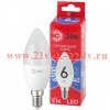 Лампа светодиодная B35-6W-865-E14 R (диод свеча 6Вт холодн. E14) (10/100/3500) Эра Б0045339