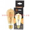 Лампа F-LED ST64-7W-824-E27 gold (филамент зол. 7Вт тепл. E27) (20/960) ЭРА Б0047664