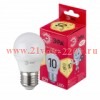 ЭРА Лампочка светодиодная RED LINE LED P45-10W-827-E27 R E27 / Е27 10 Вт шар теплый белый свет