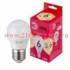 ЭРА Лампочка светодиодная RED LINE LED P45-6W-827-E14 R Е14 / E14 6 Вт теплый белый свет