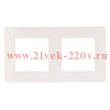 Рамка на 2 поста Эра 12 Сатин, белый 12-5102-01