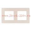Рамка на 2 поста Эра 12 Сатин, слоновая кость 12-5102-02 (бежевый)