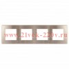 Рамка на 4 поста Эра 12 Сатин, шампань 12-5104-04