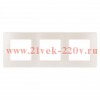 ЭРА Рамка для розеток и выключателей Серия 12 12-5103-15 на 3 поста, Сатин, перламутр