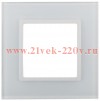 Рамка 1-м 14-5101-01 стекло Elegance бел.+бел. Эра Б0059166