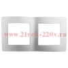 Рамка на 2 поста Эра 12, алюминий 12-5002-03