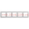 Рамка на 5 постов Эра 12, белый 12-5005-01