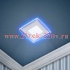 Светильник светодиодный 4-6 BL 6Вт 220В 4000К квадратный с синей подсветкой Эра Б0017495