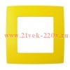 Рамка на 1 пост Эра 12, жёлтый 12-5001-21