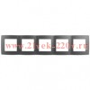 Рамка на 5 постов Эра 12, графит 12-5005-12