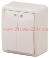 Выключатель 2-кл. ОП Эра Эксперт 10А IP20 11-1205-02 250В 10AX с подсветкой сл. кость Эра Б0020667