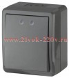 Выключатель IP54 10АХ-250В открытой установки Эра Эксперт, серый 11-1401-03