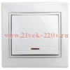 Выключатель с подсветкой 10А 250В IP20 Intro Plano, белый 1-102-01