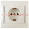 Розетка 2P+E Schuko 16А 250В IP20 Intro Plano, слоновая кость 1-202-02 (бежевый)