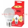 Лампа светодиодная smd A55-6w-827-E27 ECO ЭРА Б0028008