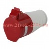 ЭРА R-32-3P-PE-IP44 Розетка переносная 224 3Р+РЕ 32А 380В IP44