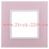 Рамка 1-м 14-5101-30 стекло Elegance роз.+бел. ЭРА Б0034484