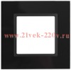 Рамка на 1 пост стекло Эра Elegance чёрный+антрацит 14-5101-05