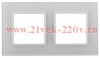Рамка на 2 поста стекло Эра Elegance белыйый+белый 14-5102-01