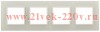 Рамка на 4 поста стекло Эра Elegance слоновая кость+слоновая кость 14-5104-02 (бежевый)