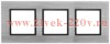 Рамка на 3 поста металл Эра Elegance сталь+антрацит 14-5203-41
