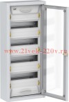 Корпус металлический навесной ЩРн-48 4х12 модулей прозрачная дверь IP31 УХЛ3 TITAN 5 IEK серый