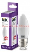 Лампа LED C35 свеча матовая 7Вт 230В 4000К E27 серия 360° IEK 616385