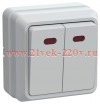ВС20-2-1-ОБ Выключатель 2кл с инд. 10А ОКТАВА (белый)