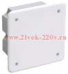 Коробка КМ41021 распаячная 92х92x45мм для полых стен (с саморезами, метал. лапки, с крышкой )