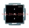 Розетка с маркировкой DATA с заземлением ABB Basic 55 цвет черный (20 EUC/DV-95-5)