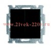 Выключатель двухклавишный с подсветкой ABB Basic 55 цвет черный (2006/5 UCGL-95)
