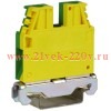 TEC.6/O, зажим для заземления желт.зелен 6 кв.мм ДКС