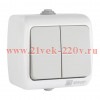 Мурманск Выключатель 2-клавишный 10А IP54 серый EKF