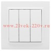 Минск Выключатель 3-клавишный СП,10А, белый EKF Basic
