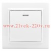 Минск Выключатель 1-клавишный СП с индикатором,10А, белый EKF Basic